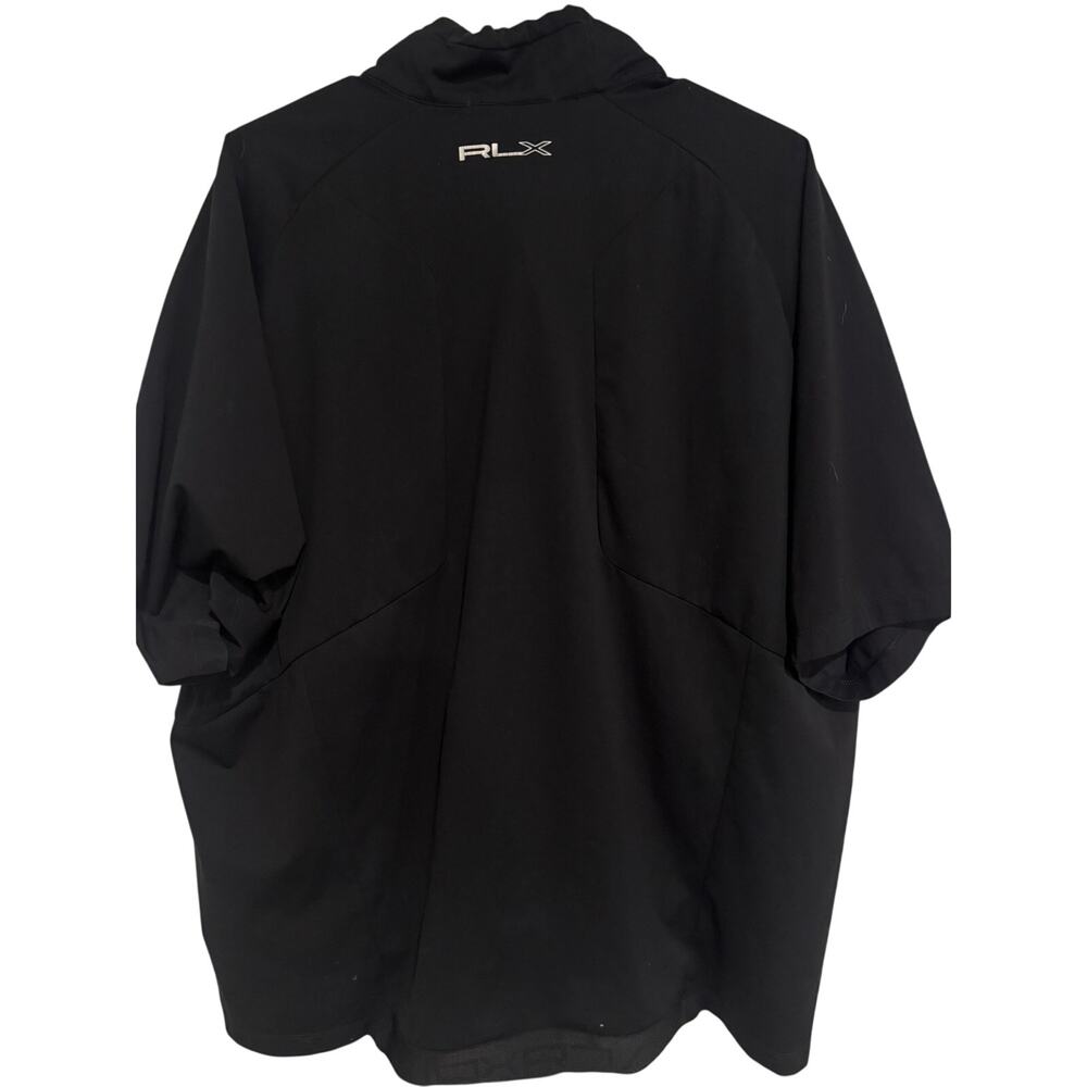 RLX Ralph Lauren Black Performance Quarter Zip Pullover Men’s Large Short Sleeve